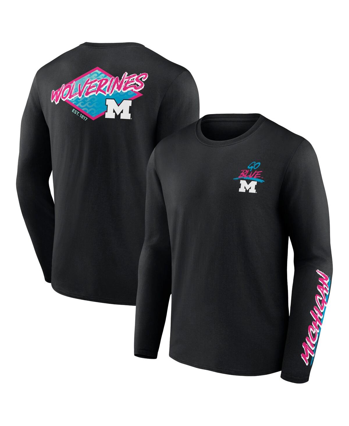 Fanatics Branded Men's Black Michigan Wolverines Spring Break Long Sleeve T-shirt In 127a