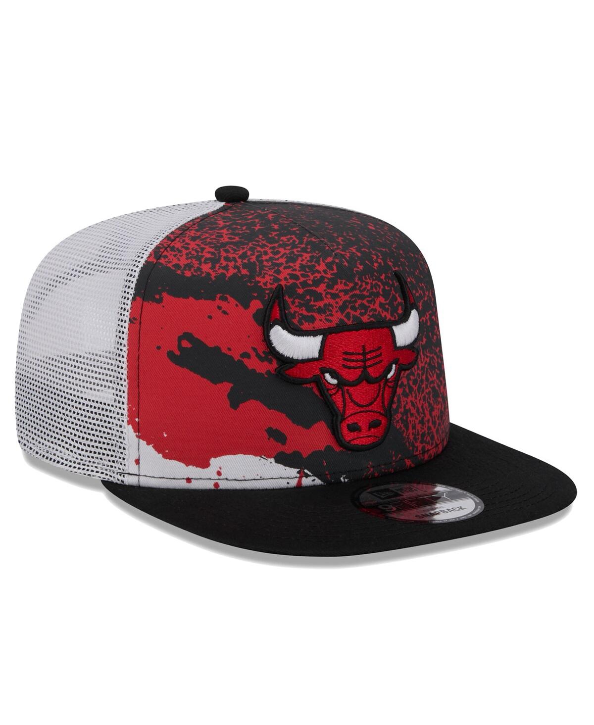 NEW ERA MEN'S BLACK CHICAGO BULLS COURT SPORT SPECKLE 9FIFTY SNAPBACK HAT 