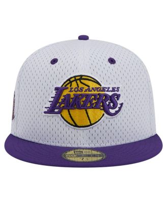 Men's White/Purple Los Angeles Lakers Throwback 2Tone 59Fifty Fitted Hat