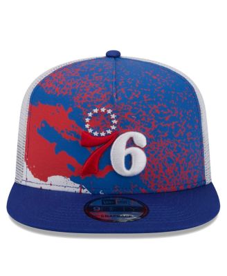 Men's Royal Philadelphia 76ers Court Sport Speckle 9fifty Snapback Hat