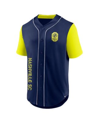 Branded Men's Navy Nashville SC Balance Fashion Baseball Jersey
