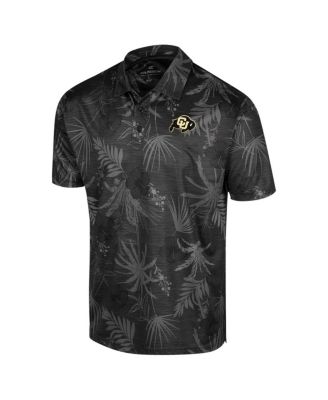 Men's Black Iowa Hawkeyes Big Tall Palms Polo