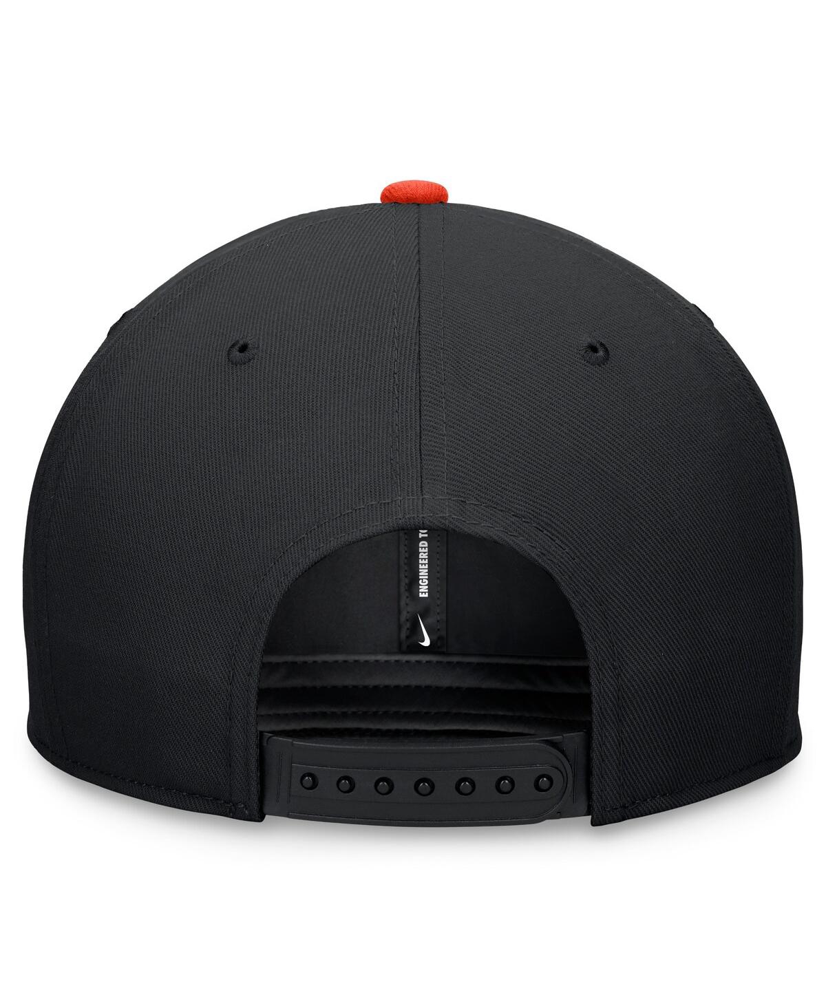 Nike Men's Black/orange San Francisco Giants Evergreen Two-tone Snapback Hat In Bk,teamorg