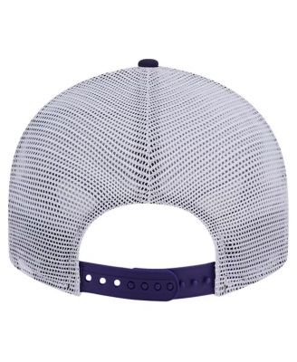 Men's Purple LSU Tigers Throwback Circle Patch 9fifty Trucker Snapback Hat