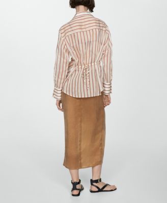 Women's Semitransparent Striped Shirt