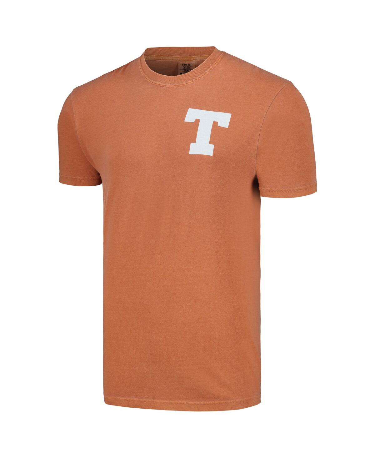 Shop Image One Men's Texas Orange Texas Longhorns Baseball Flag Comfort Colors T-shirt In Burnt Oran