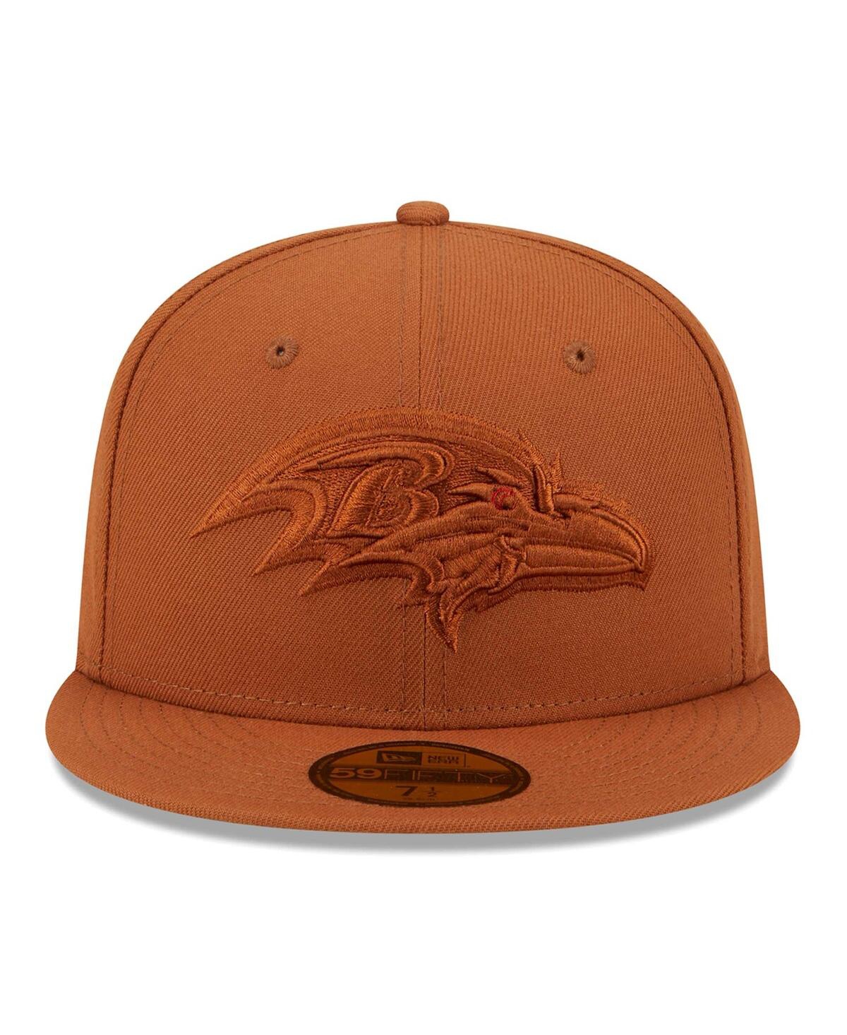 Shop New Era Men's Brown Baltimore Ravens Color Pack 59fifty Fitted Hat