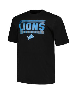 Branded Men's Black Detroit Lions Big Tall Pop T-Shirt