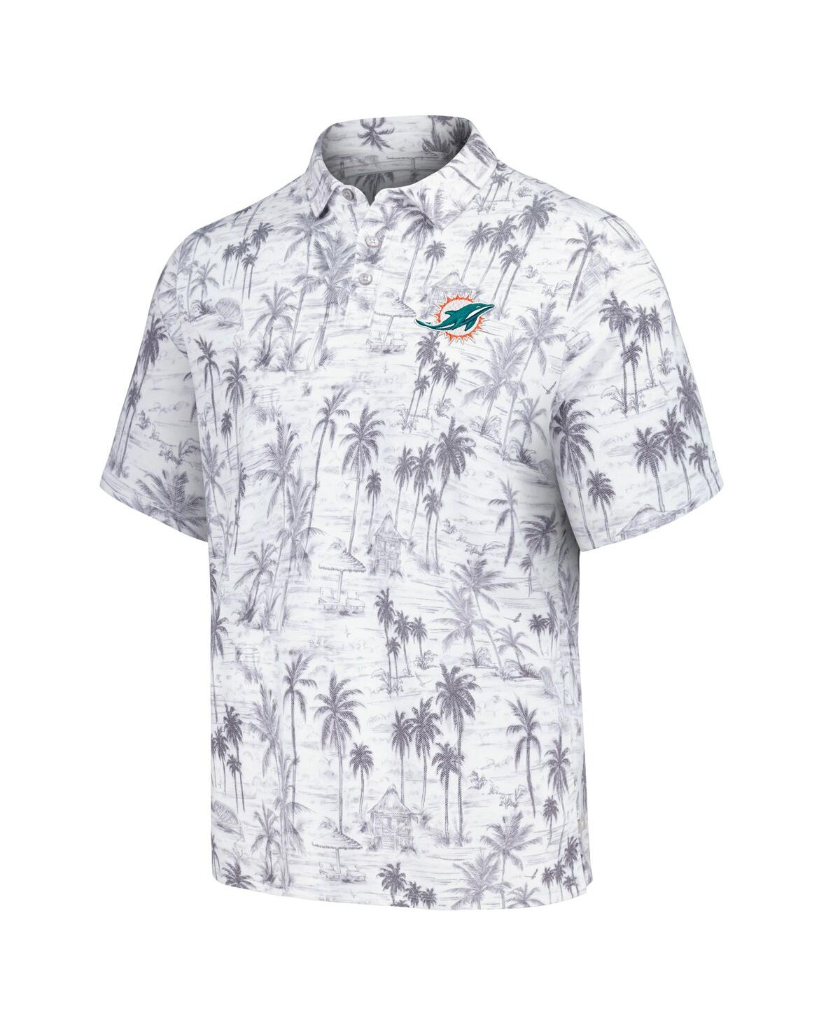 Tommy Bahama Men'sMiami Dolphins Cabana Shores IslandZone Tri-Blend Polo - Gray