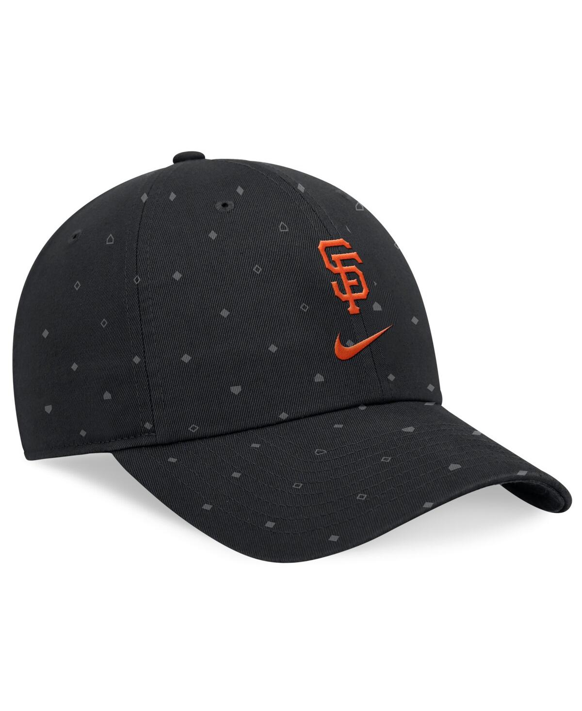 Nike Men's Black San Francisco Giants Primetime Print Club Adjustable Hat In Black