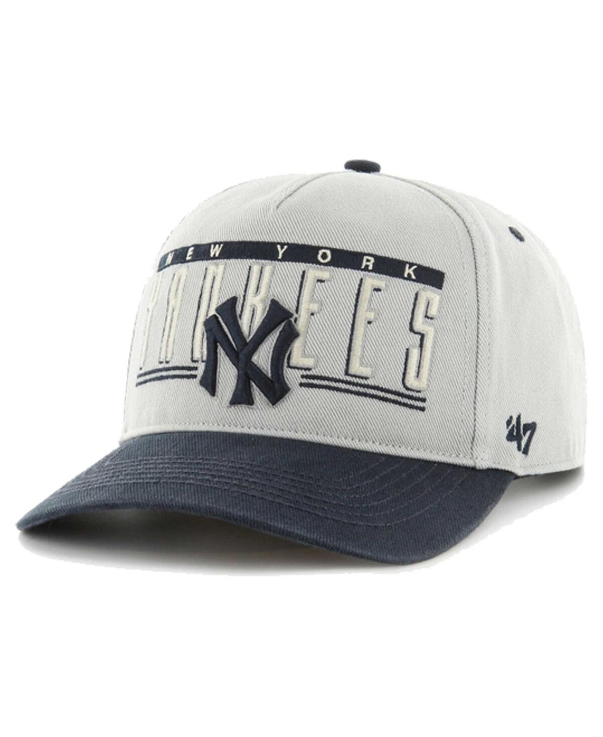 47 Brand Men's Gray New York Yankees Double Headed Baseline Hitch Adjustable Hat - Gray