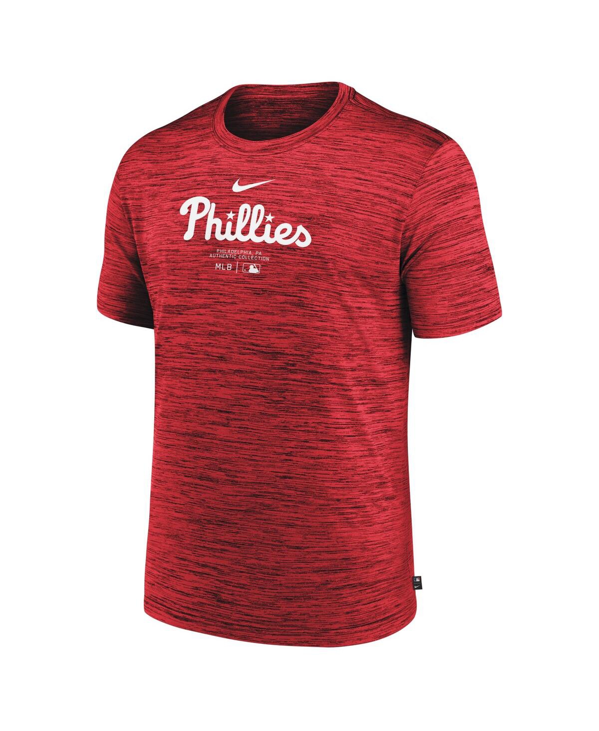 Nike Men'sPhiladelphia Phillies Authentic Collection Velocity Performance Practice T-Shirt - Red