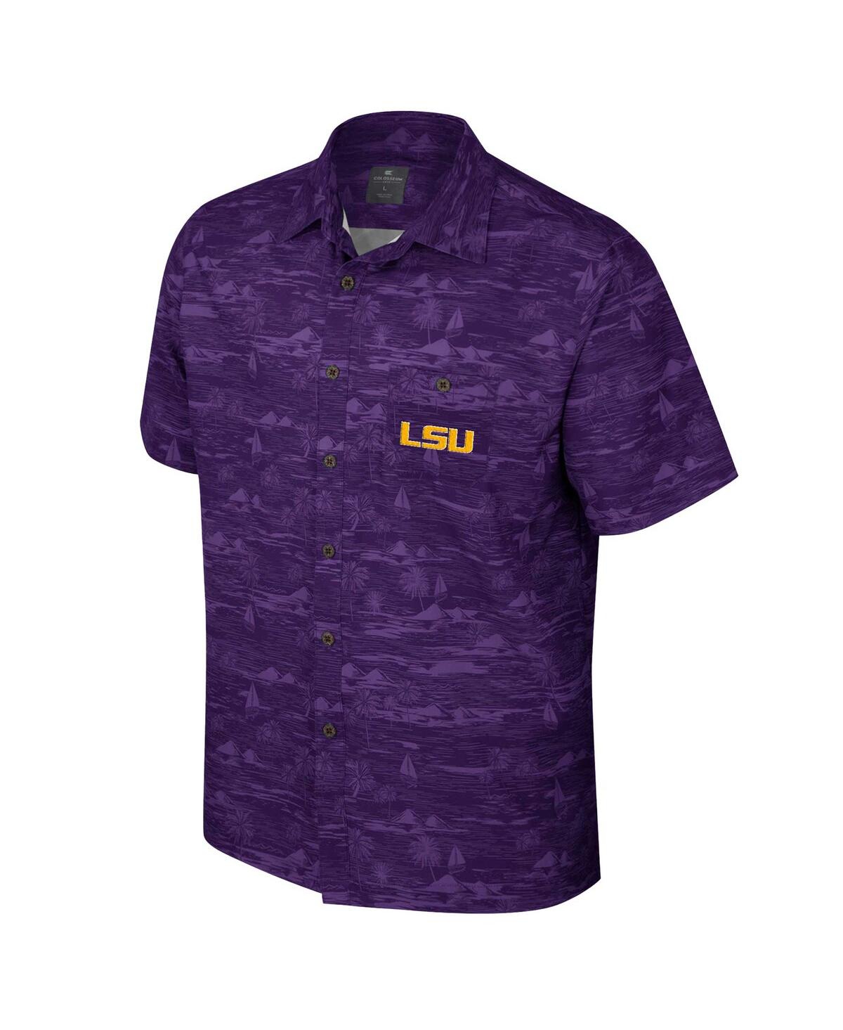 Shop Colosseum Men's Purple Lsu Tigers Ozark Button-up Shirt