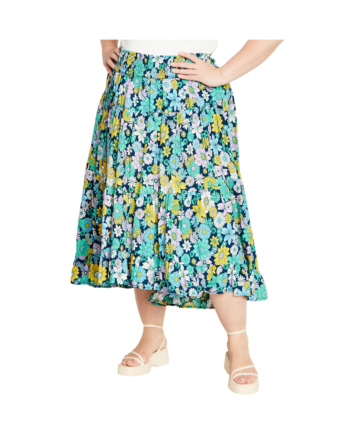Plus Size Bianca Skirt - Sunshine
