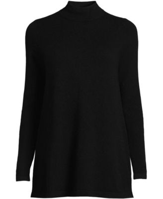 Women's Cashmere Mock Neck Swing Tunic Sweater
