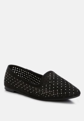 Womens Gordon Perforated Ballerinas