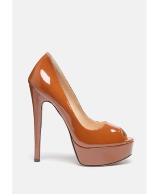 BRIELLE Womens Peep Toe Stiletto Pump