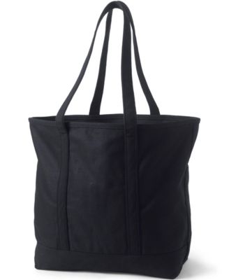 Extra Large Solid Color 5 Pocket Open Top Long Handle Canvas Tote Bag