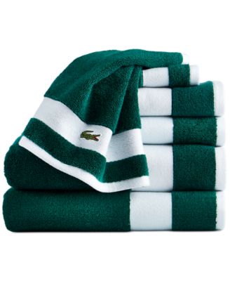 Lacoste Heritage Sport Stripe Logo Cotton 6-Pc. Bath Towel Set