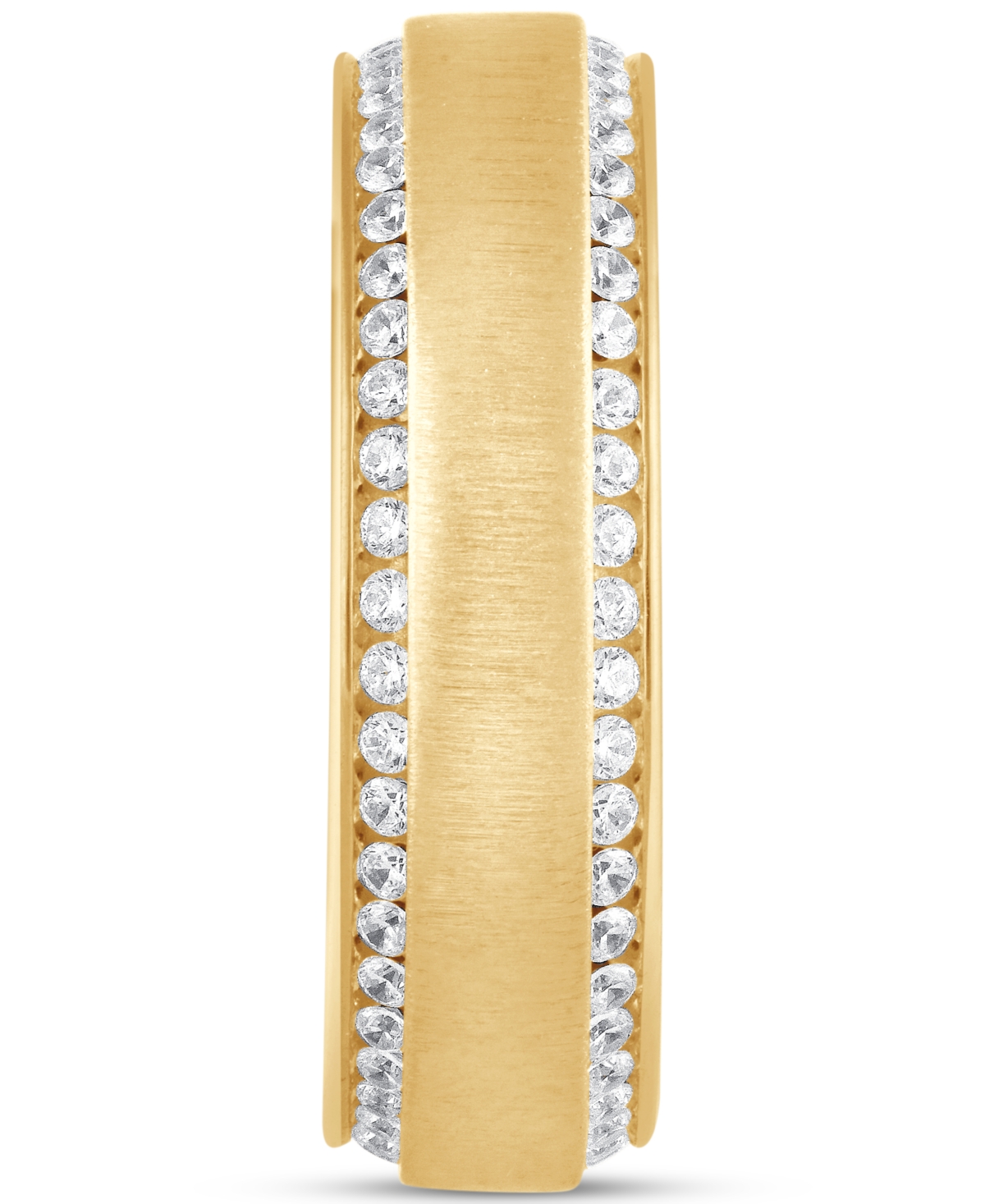 Men's Diamond Border Textured Eternity Band (1 ct. t.w.) in 10k Gold