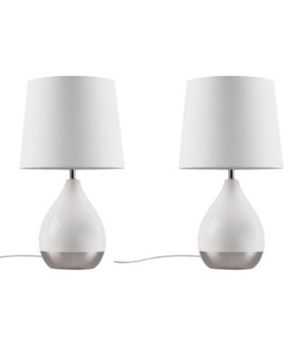 2-Tone Ceramic Table Lamp Set of 2
