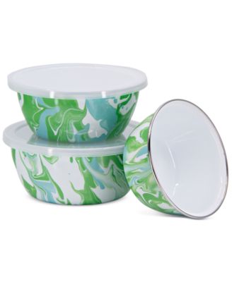 Modern Monet Nesting Food Storage Bowls with Lids, Set of 3