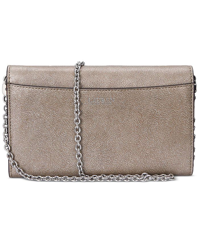 Lauren Ralph Lauren Metallic Leather Small Adair Crossbody - Macy's