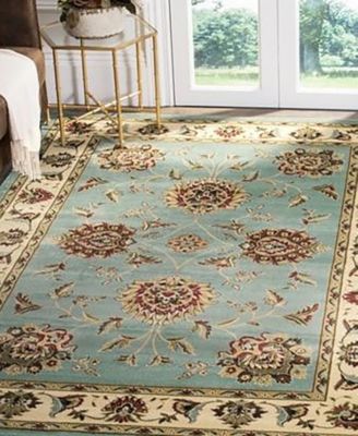 Lyndhurst LNH555 Blue and Ivory 8' x 11' Area Rug