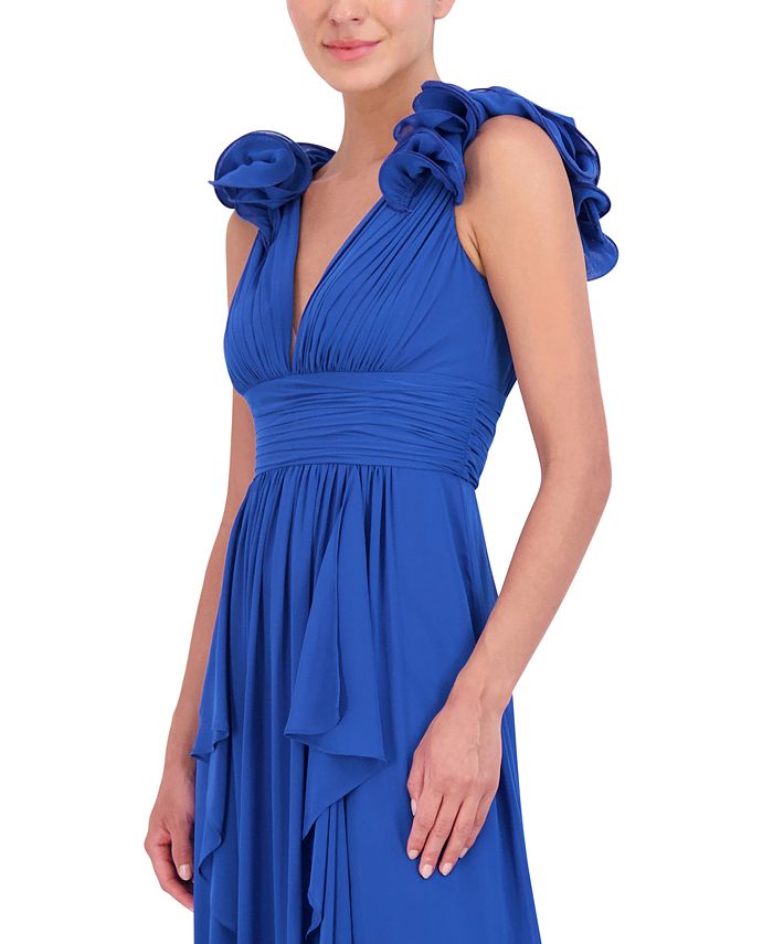 Eliza J Women's Ruffled Ruched Gown - Macy's