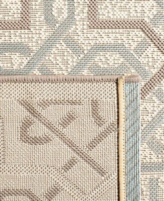 Courtyard CY7931 Beige and Dark Beige 5'3" x 7'7" Outdoor Area Rug