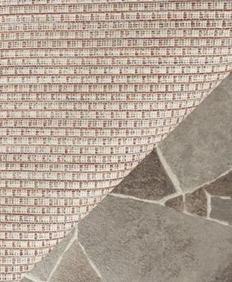 Courtyard CY8521 Red and Beige 8' x 11' Sisal Weave Outdoor Area Rug