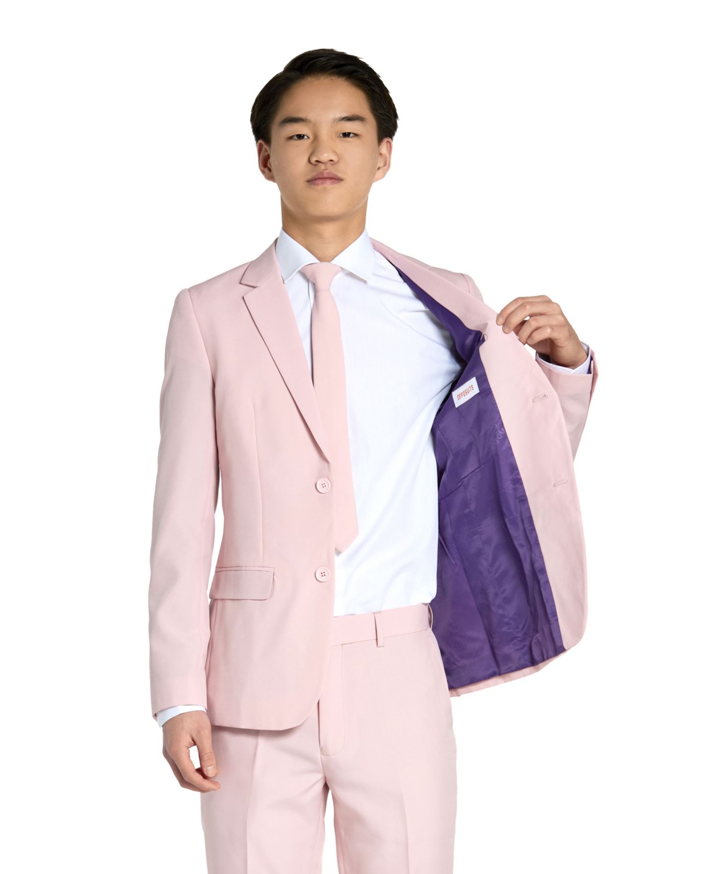 Брюки OppoSuits Lush Blush 3-Piece Suit Including Blazer, Pants and Clip-On-Tie для мальчиков, цвет: Розовый — фото 4
