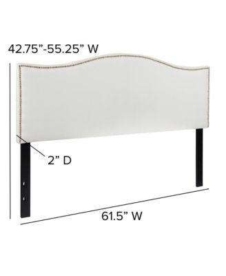 Arched Queen Headboard With Accent Nail Trim