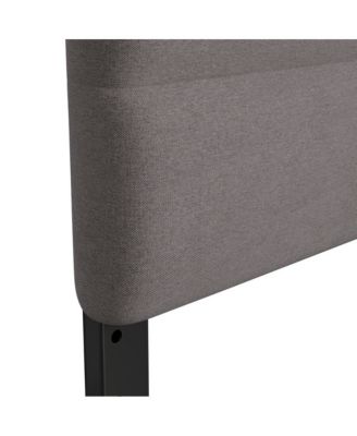 Coppola Full Size Powder Coated Metal Frame Tufted Upholstered Adjustable Slot Headboard