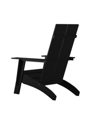 Piedmont Modern 2 Slat Back All-Weather Poly Resin Wood Adirondack Chair