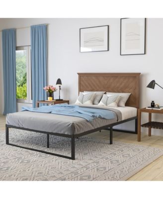 Marta Full Herring Bone Wooden Adjustable Headboard Only