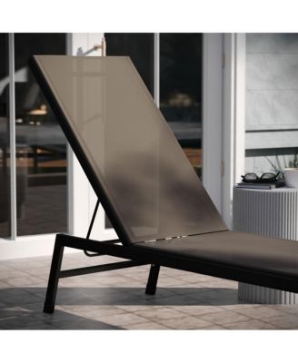 Braelin Textilene Adjustable 5 Position Patio Chaise Lounge And Metal Frame
