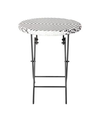 Ciel Three Piece Folding Bistro Set In Pe Rattan With Metal Frames For Indoor And Outdoor Use