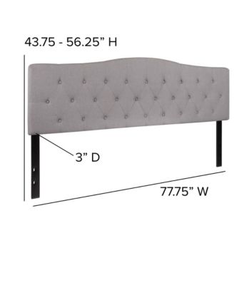 Arched King Button Tufted Upholstered Headboard