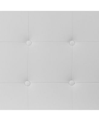 Button Tufted Adjustable Height Upholstered Headboard