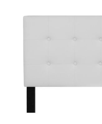 Button Tufted Queen Upholstered Headboard