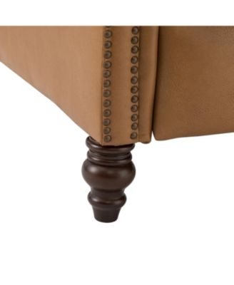 Pierce Genuine Leather Recliner with Nailhead Trims