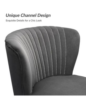 Velvet Accent Chair with Gold Metal Legs for Bedroom Guest Room Vanity