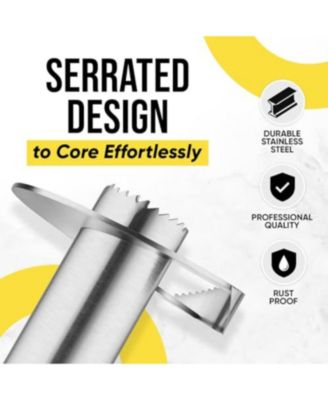 Heavy Duty 2pc Pineapple Corer & Slicer Set – Includes Eye Removal Tool with Reinforced Blade