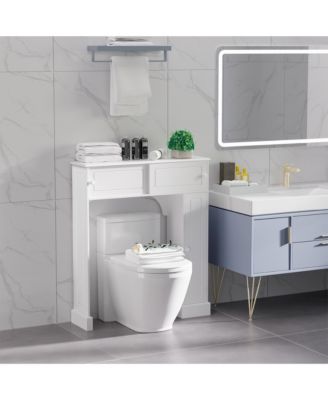 Bathroom Over-The-Toilet Storage Cabinet Shelf Freesding Spacesaver