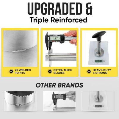 Heavy Duty 2pc Pineapple Corer & Slicer Set – Includes Eye Removal Tool with Reinforced Blade