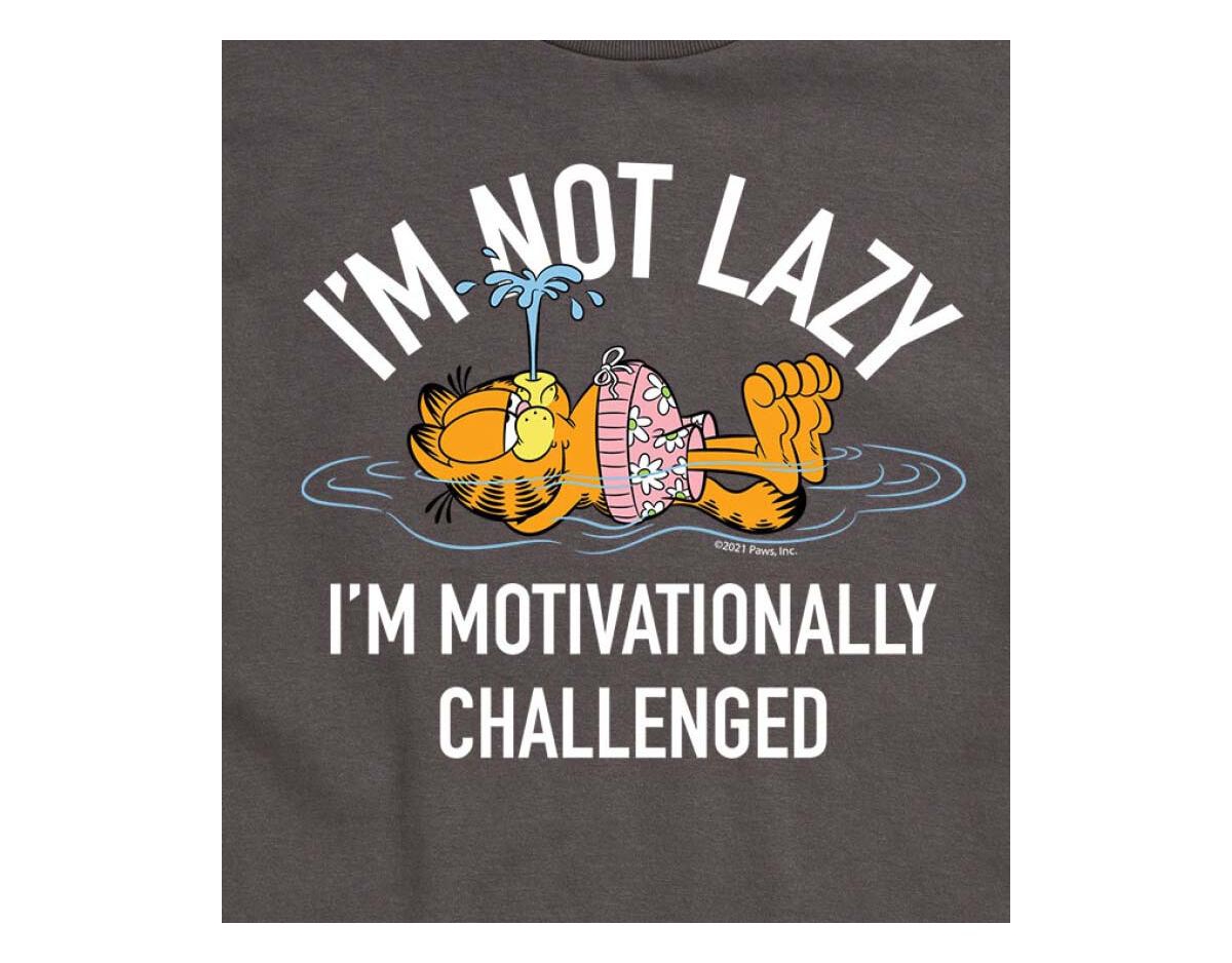 Airwaves Hybrid Apparel Garfield Lazy Mens Short Sleeve Tee In Blue