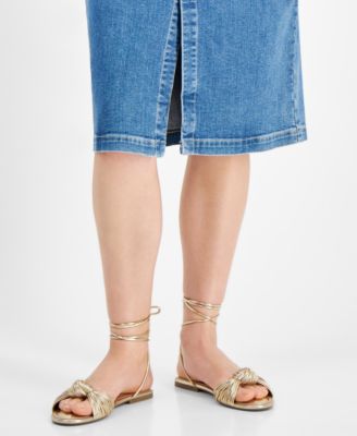 Women's Jenniee Knot Flat Sandals, Exclusively at Macy's