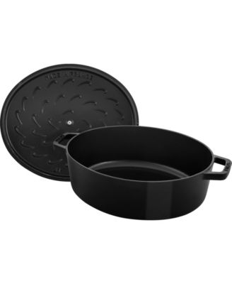 Cast Iron 6.25-Qt Wide Oval Dutch Oven