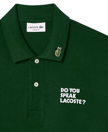Lacoste Men's Crocodile Wording Short Sleeve Polo Shirt - Macy's